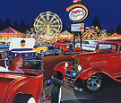 Sammy' Playland limited edition print, 32 Ford 3W coupe hot rod