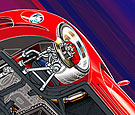 Automotive technical illustration of Dodge Viper chassis